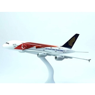 Mô hình máy bay tĩnh Airbus A380 Singapore Airlines 50 Years 20cm
