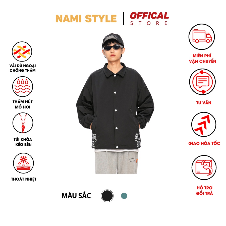 Áo Khoác Dù Nam Phong Cách Đường Phố Cool Ngầu