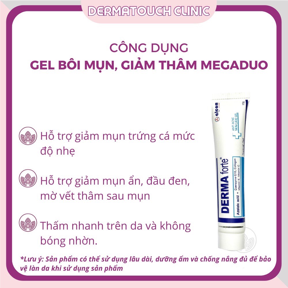 Derma Forte Gel bôi mụn giảm mụn thấm  azanex, mụn ẩn  - DMP Derma Touch