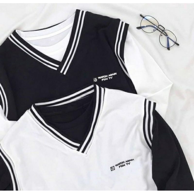 Áo Gile sọc viền tay UNISEX