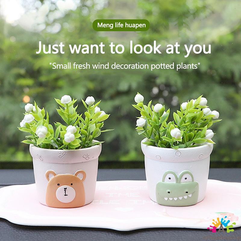 Chậu hoa để bàn thiết kế dễ thương bằng nhựa resin