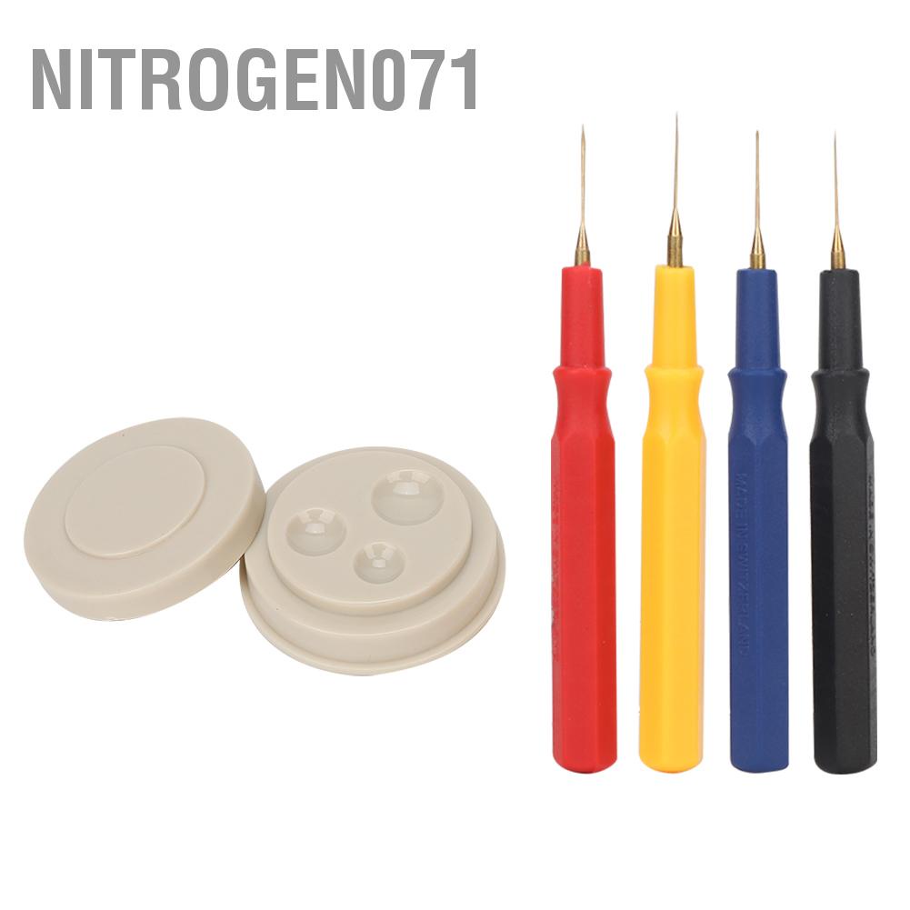 Nitrogen071 4Pcs Oil Pin Pen Dip + 1Pc Oiler Dish Tool Set Watch Repairing Accessory