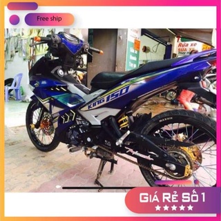 Tem xe ex 150 Mx king dán xe xanh gp Crom cao cấp