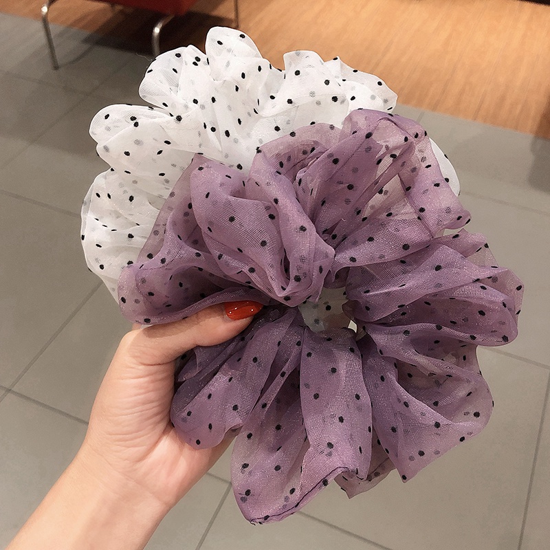 Dây buộc tóc Scrunchies HD130 chấm đen