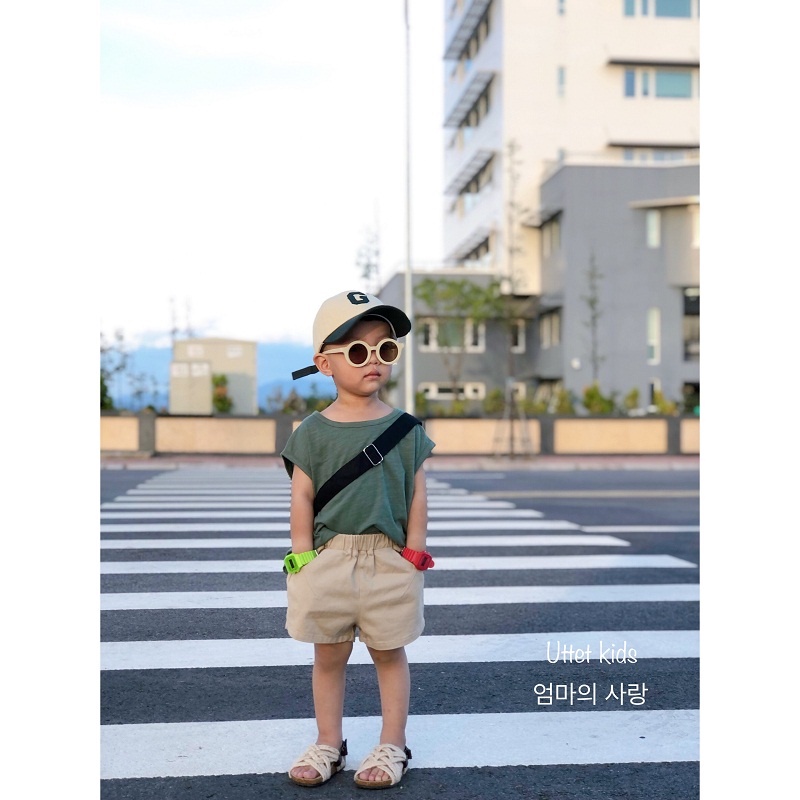 AO THUN CỘC TAY STYLE HÀN QUỐC 1050 CHO BÉ GÁI VÀ BÉ TRAI FORM CHUẨN