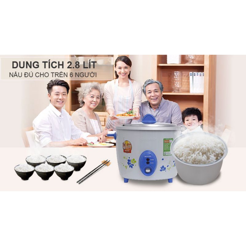Nồi cơm điện Sharp 2.8 lít KSH-D28V hàng chính hãng 100% hàng mới  bảo hành chính hãng 12T