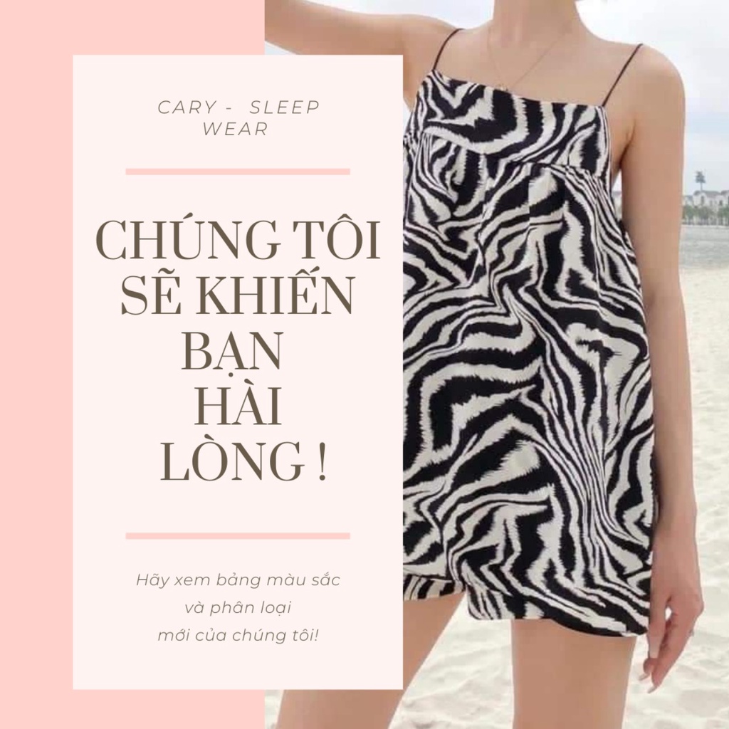 Đồ bộ ngủ hai dây mặc nhà mùa hè dễ thương CARY