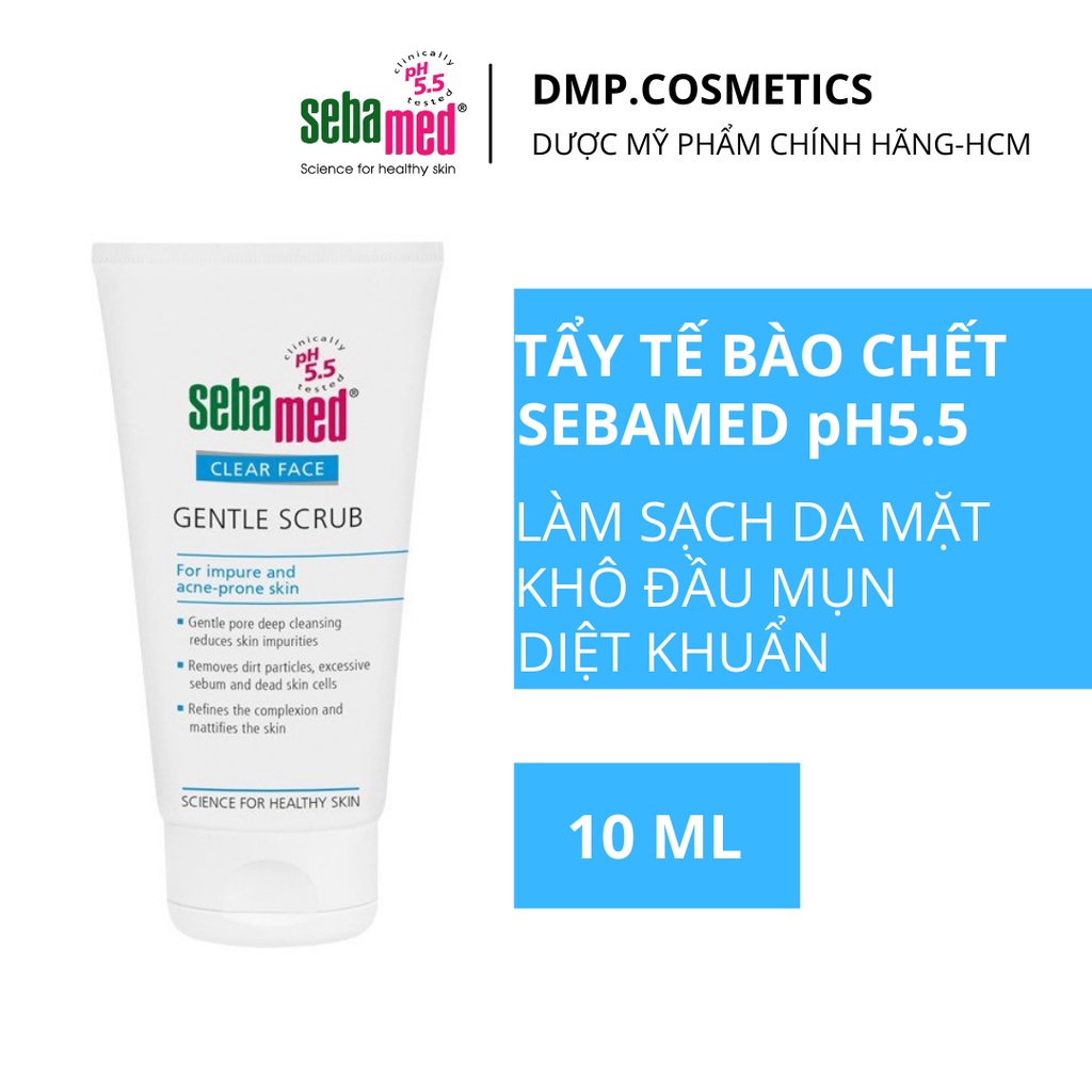 Tẩy tế bào chết Sebamed pH5.5 Clear Face Gentle Scrub 10ml [Nhập Khẩu Chính Hãng]