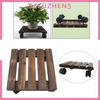 Đế pallet kê chậu hoa / cây cảnh dáng vuông có bánh xe lăn tiện dụng