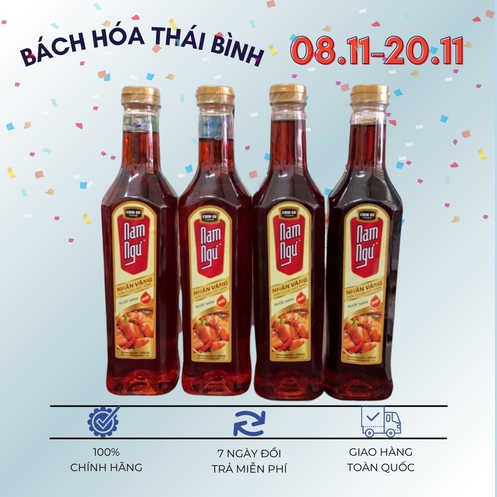 NƯỚC MẮM NAM NGƯ NHÃN VÀNG CHAI  650ml