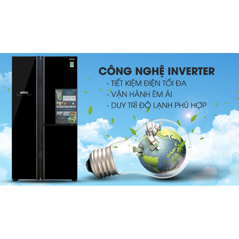Tủ lạnh Hitachi Inverter 600 lít R-FM800PGV2 GBK (Miễn phí giao tại HCM-ngoài tỉnh liên hệ shop)