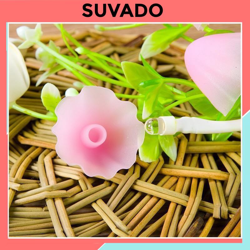 Đèn ngủ Đẹp cảm ứng ánh sáng thông minh bình hoa hình nấm dễ thương trang trí  Lamp154 SUVADO