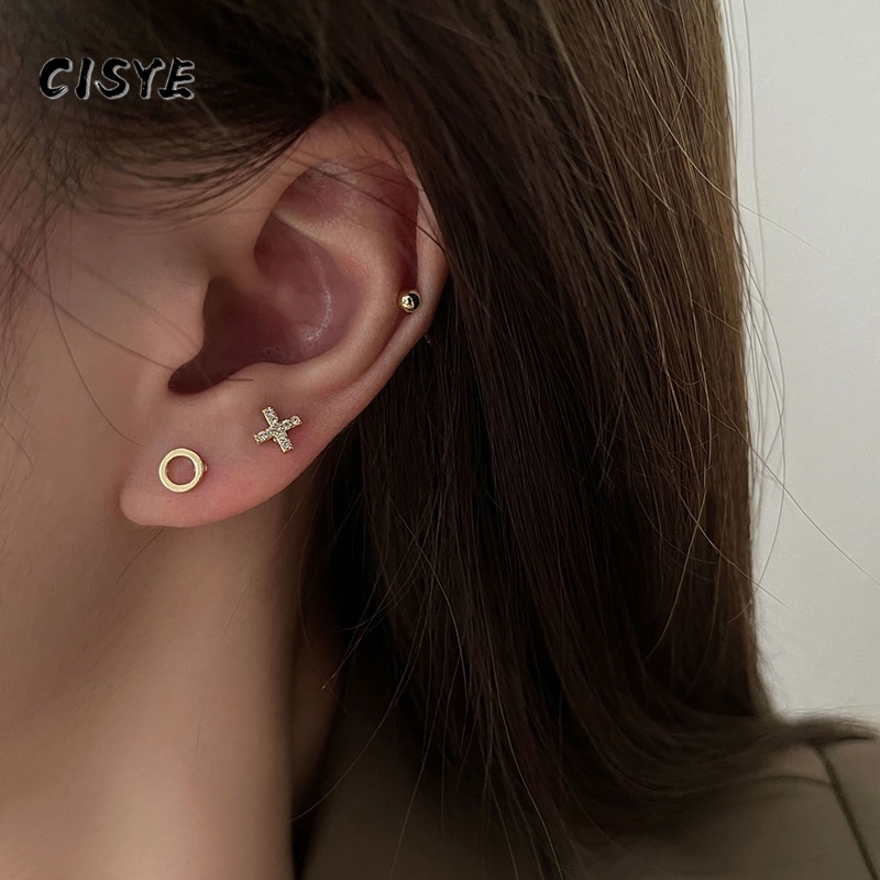 Set 6 khuyên tai nữ thời trang đơn giản