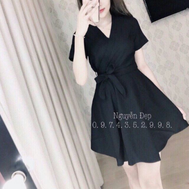 Đầm xòe chéo ngực thiết kế cao cấp giá sỉ