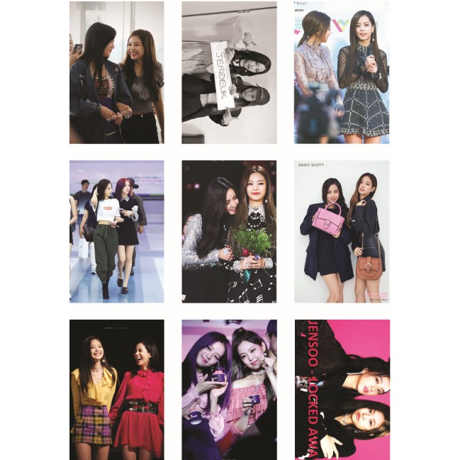 Lomo card 63 ảnh BLACKPINK Couple JenSoo (Jennie + Jisoo)