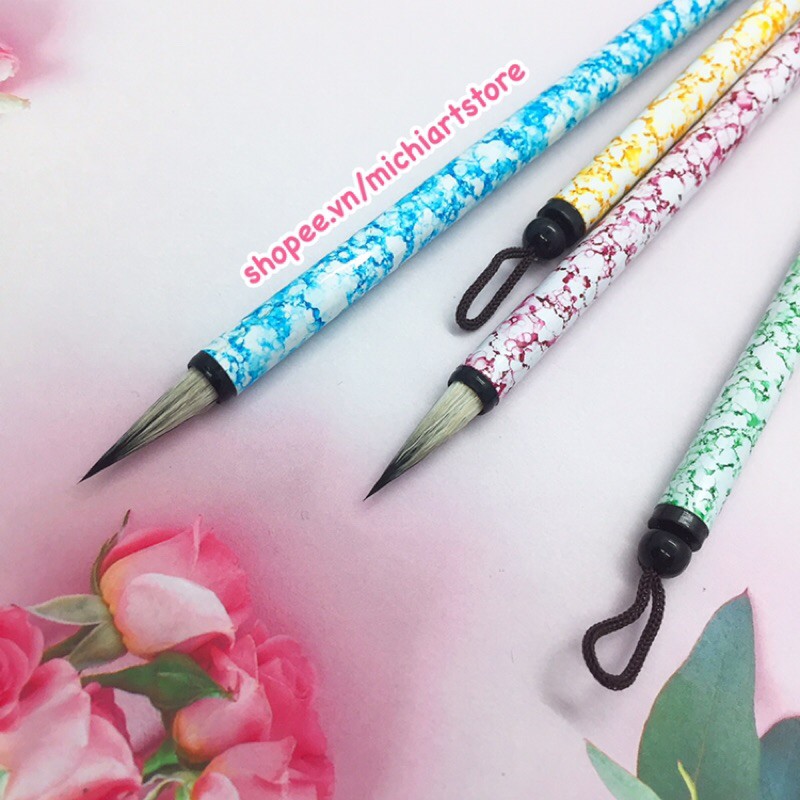 Nhan Thải - Bút lông vẽ màu nước thủy mặc, cọ thư pháp lông thú - Chỉ Ngộ Văn Phẩm ORCO