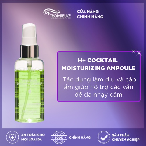 TROIAREUKE - Xit khoáng H+ cocktail Green (70ml)