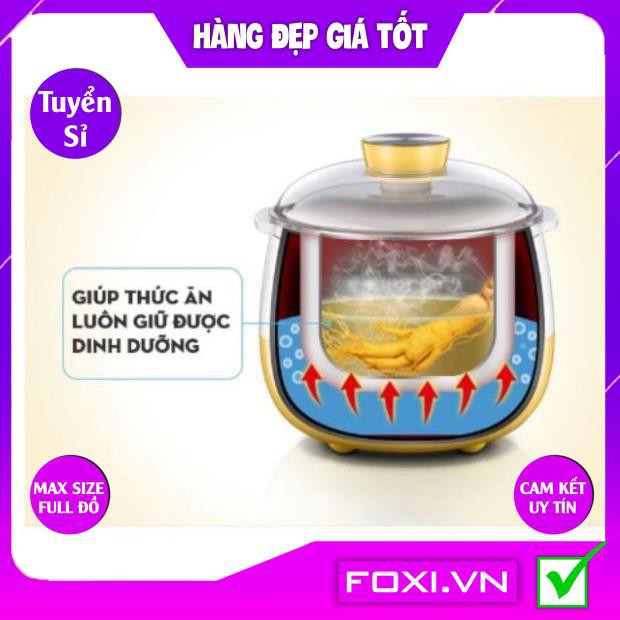 Nồi nấu cháo chậm dung tích 0.8 lít kèm lồng hấp-Nồi ninh hầm đa năng nấu cách thủy giúp giữ cho hương vị luôn tươi ngon