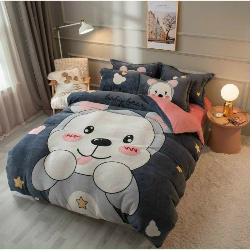 TRỌN BỘ CHĂN GA GỐI NỈ NHUNG 3D CAO CẤP (CHÁT CHỌN MẪU)