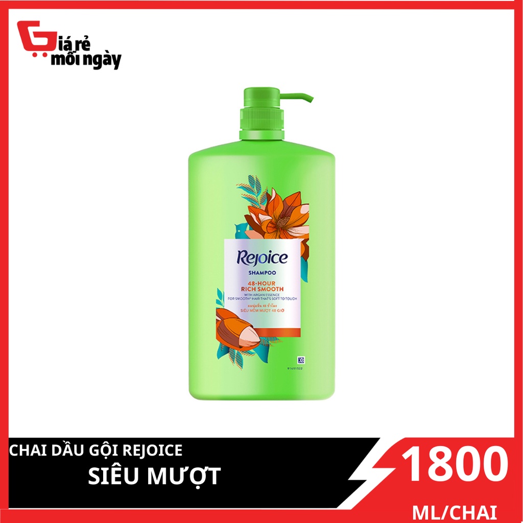 Dầu gội Rejoice Siêu mượt Siêu khổng lồ Siêu tiết kiệm 1800ml