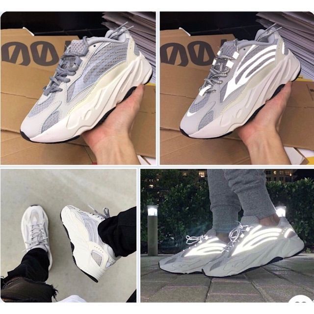 [ Hàng sẵn + Full box] Giày sneaker Yz700 phản quang