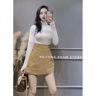 Chân Váy Chữ A Thêu Ong Chất Tuyết Mưa May kèm Quần Bên Trong,Chân Váy Kiểu,LY STORE