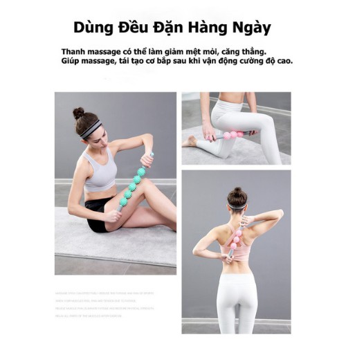 Gậy massage yoga thanh con lăn massage thư giãn cơ bắp tay bắp chân cột sống thiết bị massage yoga GYGA