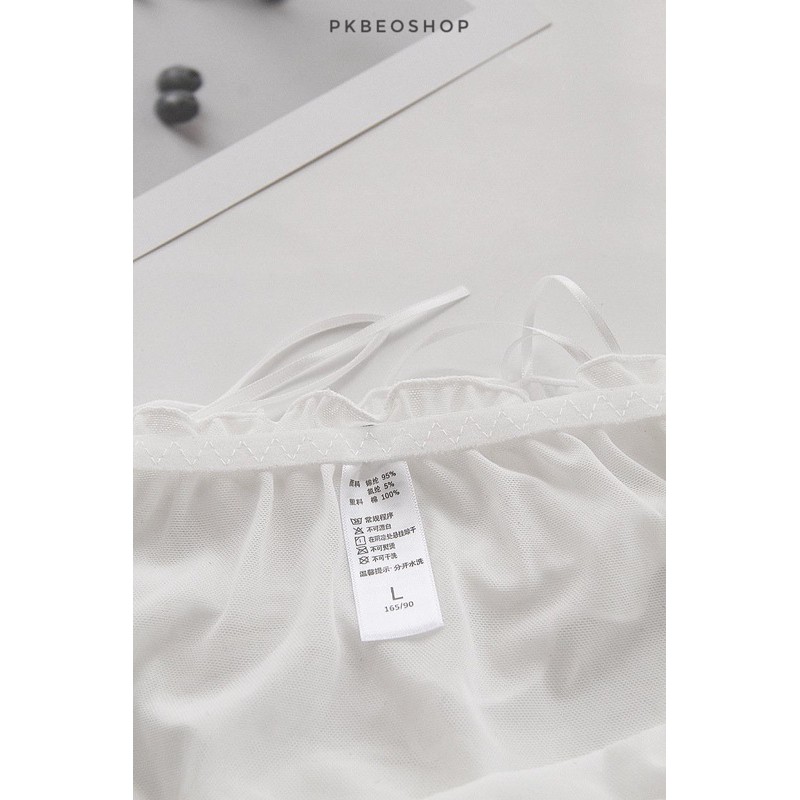 Quần lót nữ voan sexy Béo shop , quần chip ren thoáng mát gắn nơ dễ thương