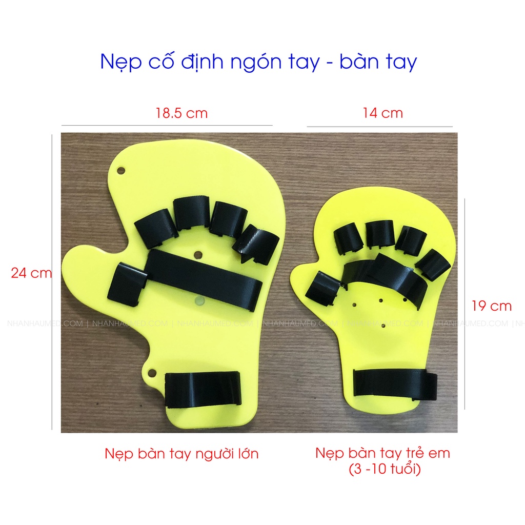 Nẹp Cố Định Bàn Tay Dành Cho Người Bị Tai Biến, Co Gập Ngón Tay, Chấn Thương Tay-Loại Trẻ Em và Người Lớn, Bàn tay Vàng