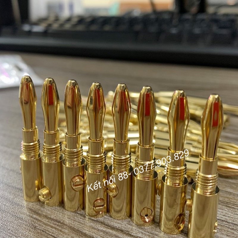 Rắc jack bắp chuối cắm loa, ampli..kèm gen co