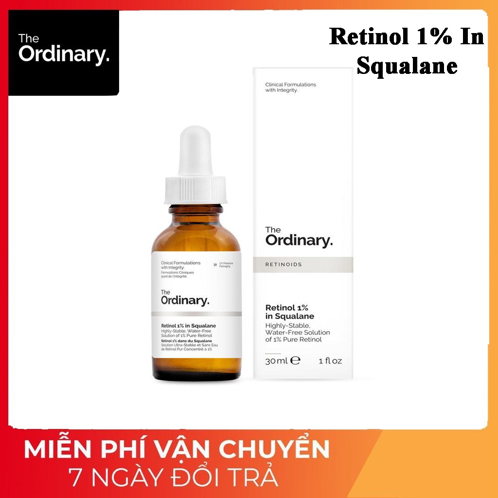 Serum Giảm Mụn, Cải Thiện lão hóa The Ordinary Retinol 1% in Squalane