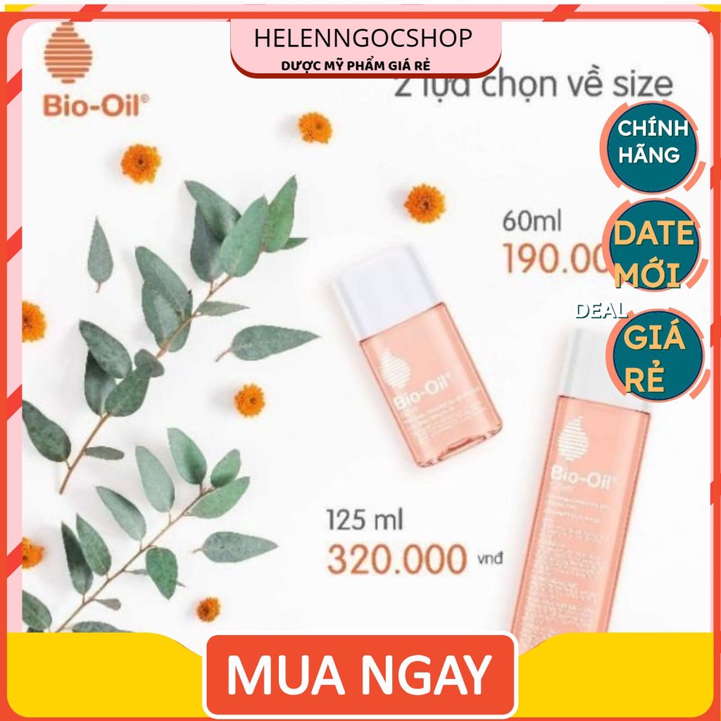 Bio-Oil Giúp mờ sẹo và giảm rạn da hiệu quả, chậm quá trình lão hóa da  25ml/ 60ml/ 125ml/ 200ml