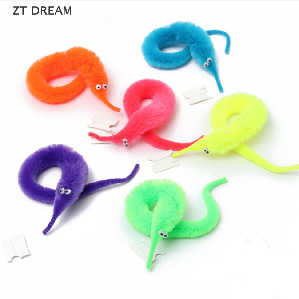 ZTD 1 X Magic Twisty Fuzzy Worm Wiggle Moving Sea Horse Kids Trick Toy 07