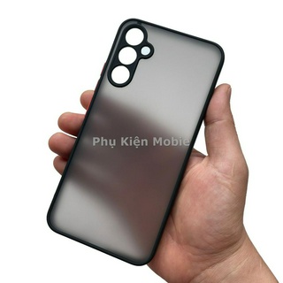 Ốp lưng cứng nhám mờ viền silicon bảo vệ camera cho Samsung Galaxy A34