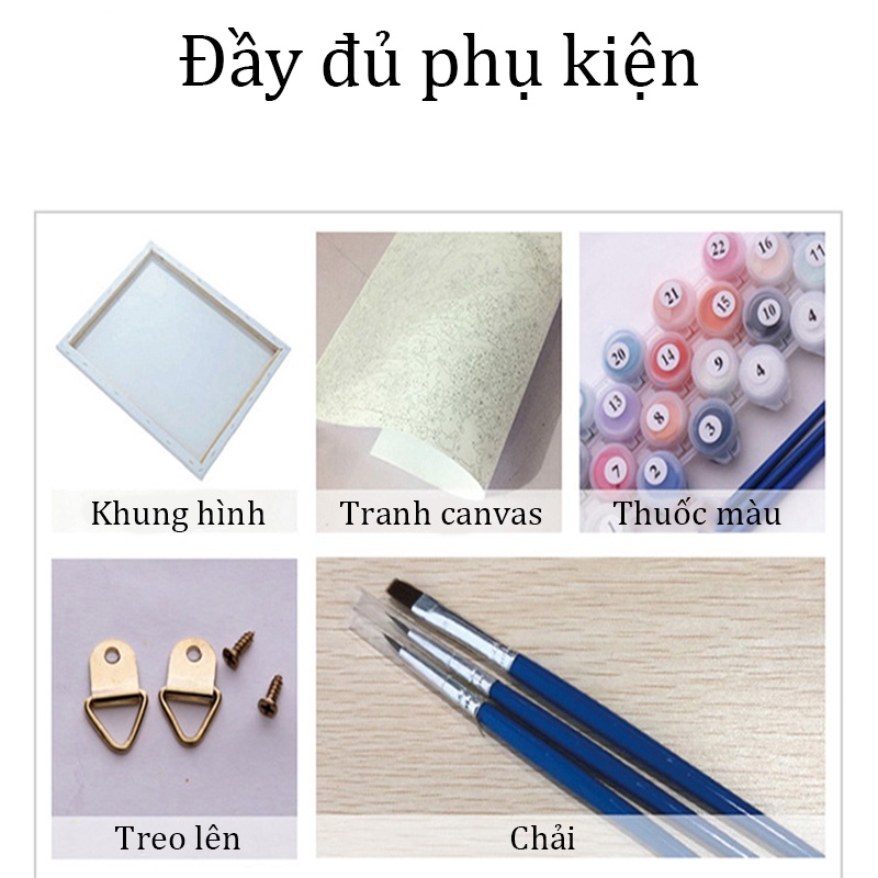 Tranh sơn dầu tự tô hình động vật