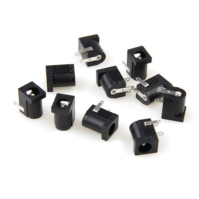 Set 10 đầu nối nguồn DC 5.5x2.1mm màu đen