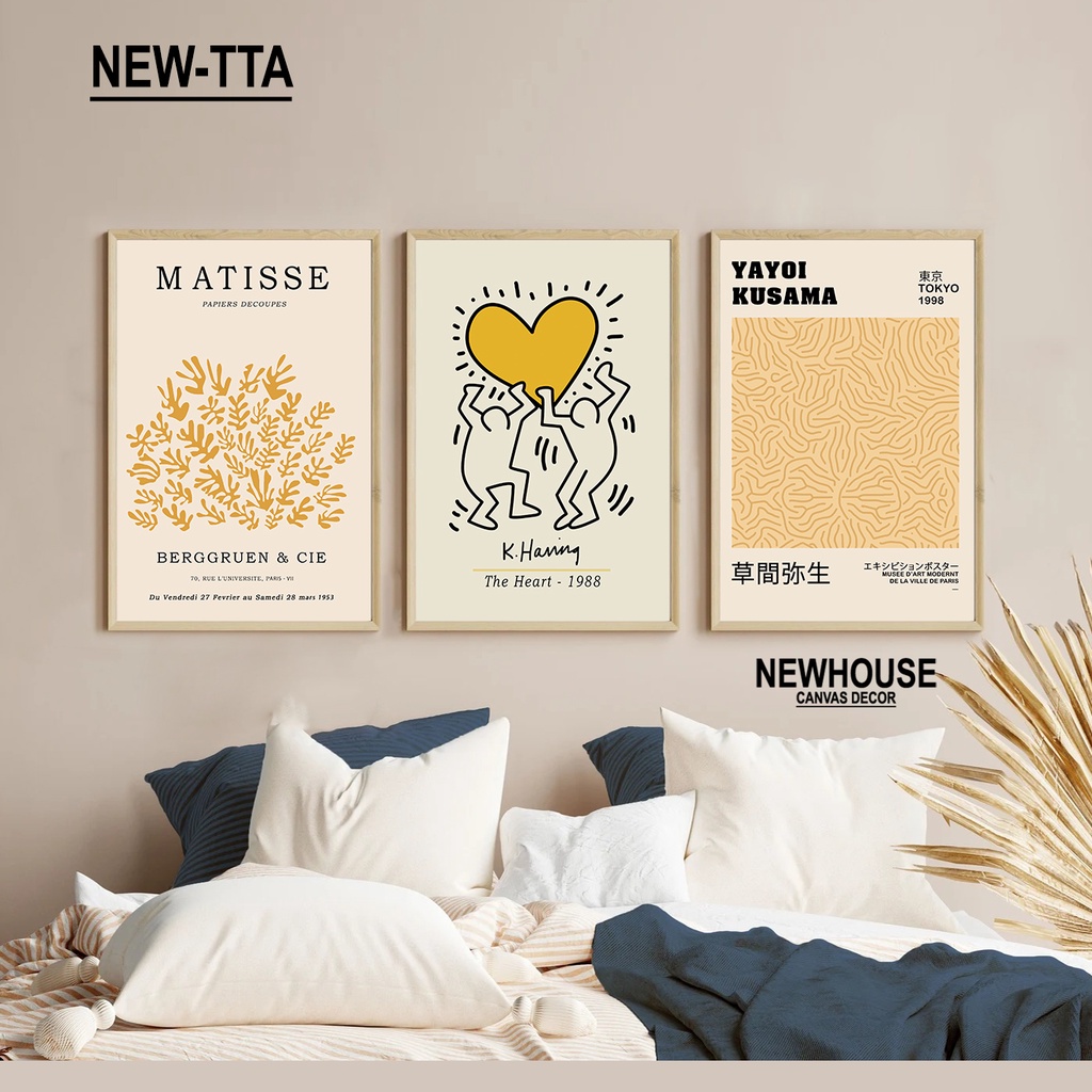 Tranh canvas treo tường giá rẻ - Họa tiết Matisse. Tặng kèm đinh treo