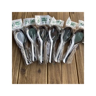 Bộ 10 muỗng canh,muỗng cơm sâu inox cán dài loại dày