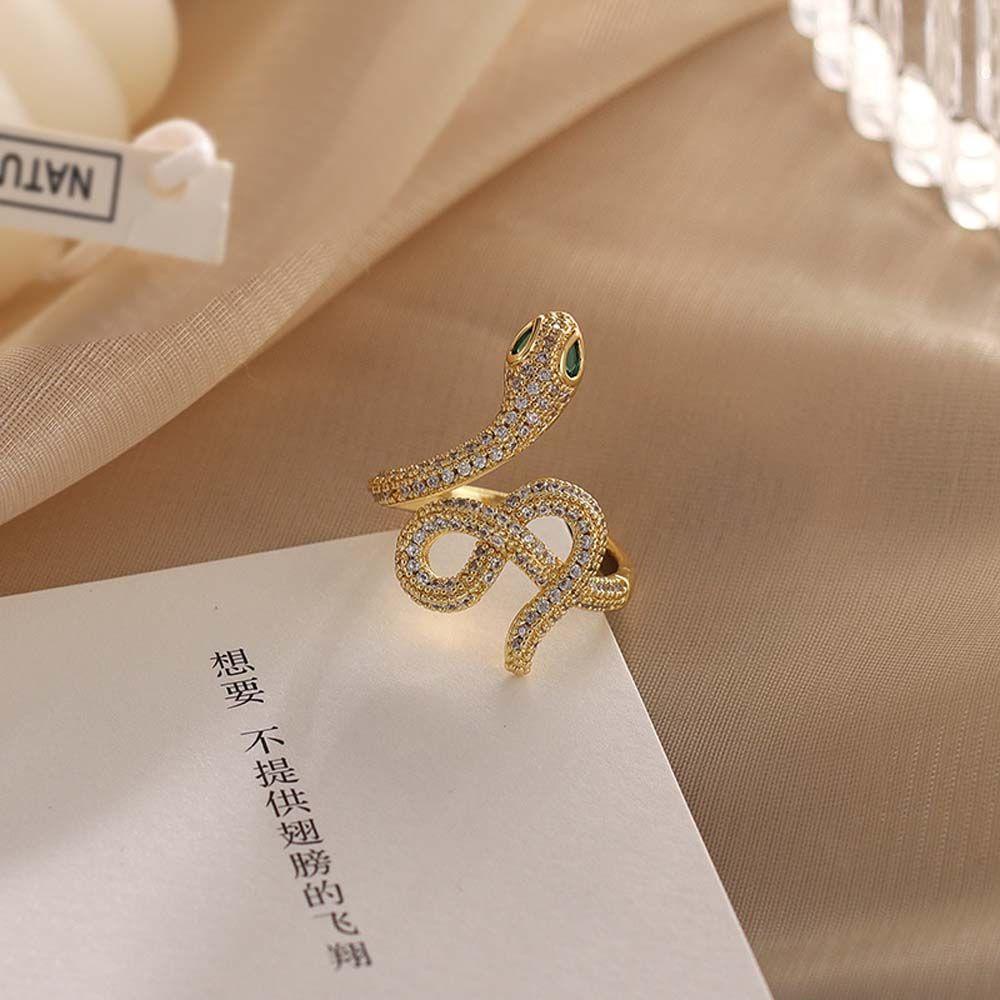 Nhẫn Hở Phong Cách Gothic Cá Tính Cho Nam Và Nữ|Nhẫn Đính Đá Zircon Phong Cách Hàn Quốc