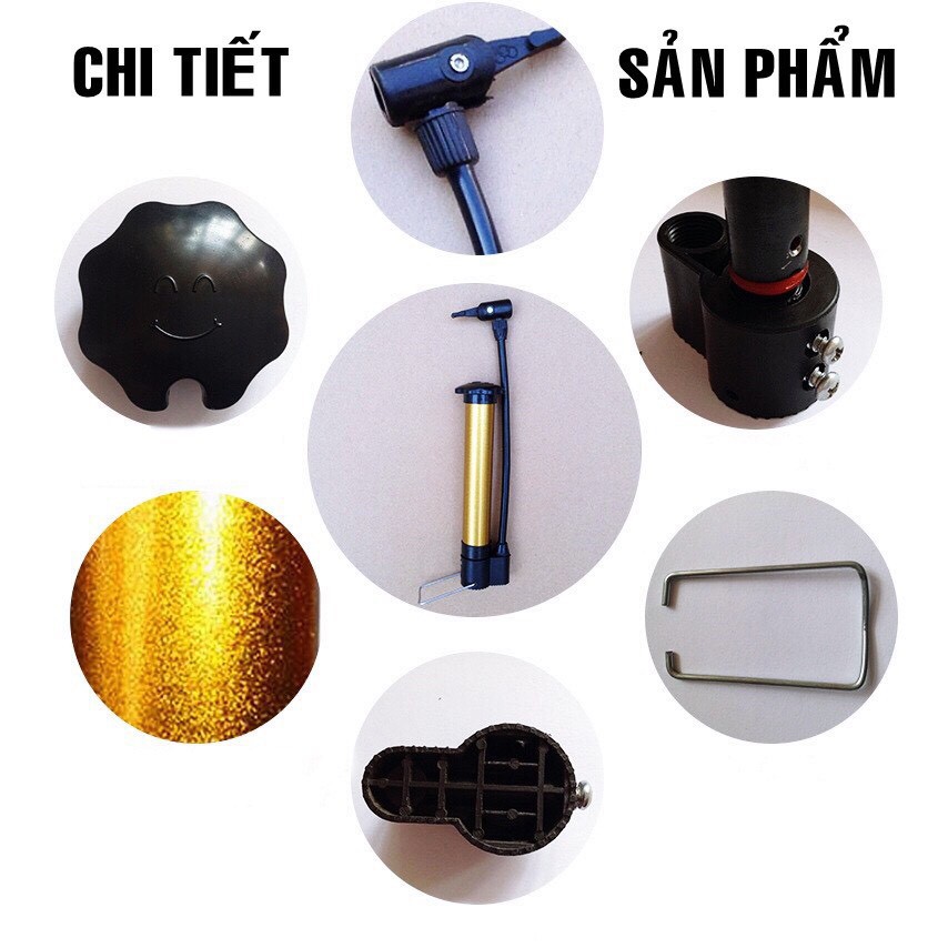 Ống bơm mini cầm tay đa năng bơm bóng đá bóng rổ bóng chuyền...xe đạp, phao, nhỏ gọn dễ mang (TẶNG 1 kim)