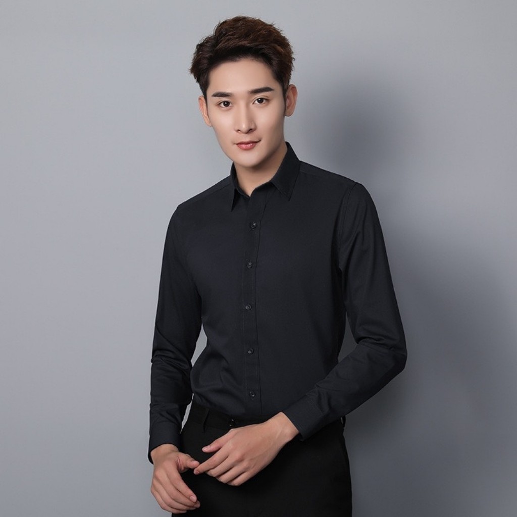 Áo sơ mi nam dài tay, sơ mi trắng nam công sở lụa đẹp hàn quốc cao cấp form rộng. | BigBuy360 - bigbuy360.vn