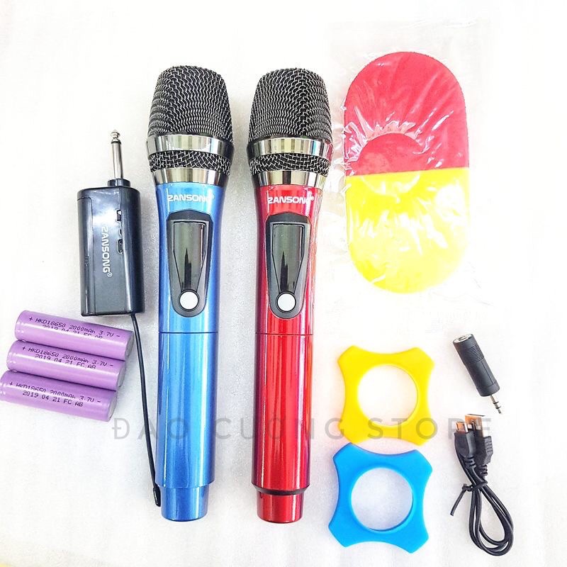 Mic Không Dây Cao Cấp ZANSONG V26. Có Thể Kết Nối Loa Kéo,Âm Ly,Mic Thu Âm. Tặng Kèm Pin Gắn Mic. Bảo Hành 12 Tháng