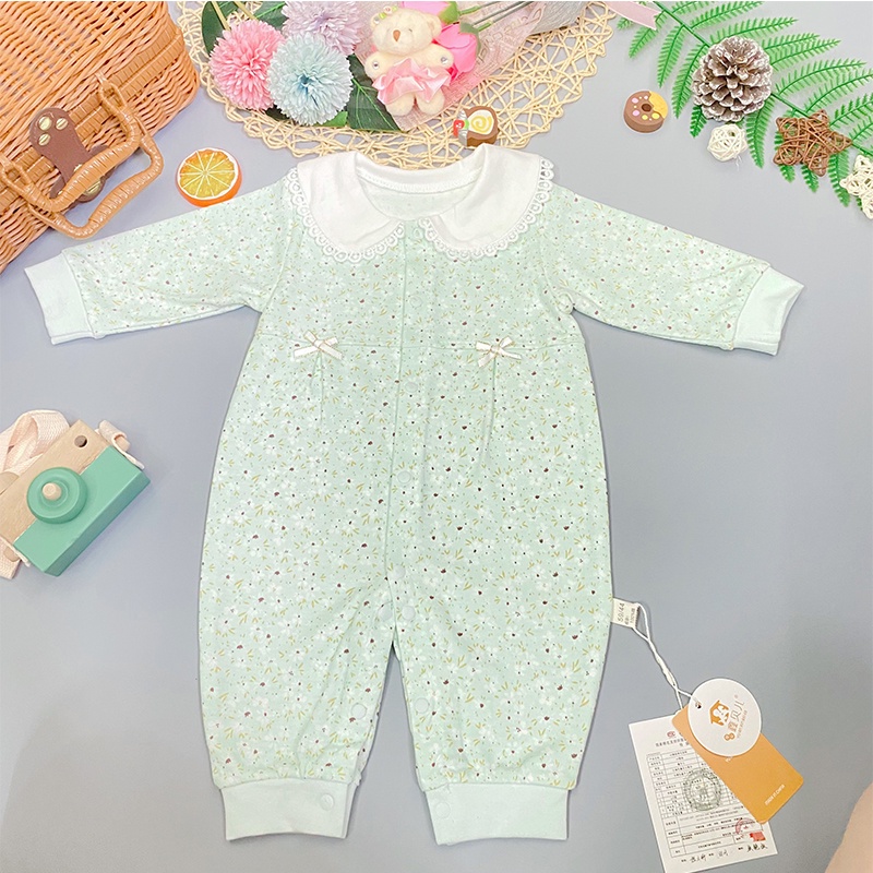 Body dài tay cho bé gái, bodysuit liền thân 100% cotton, hàng xuất Hàn cao cấp _ BD42