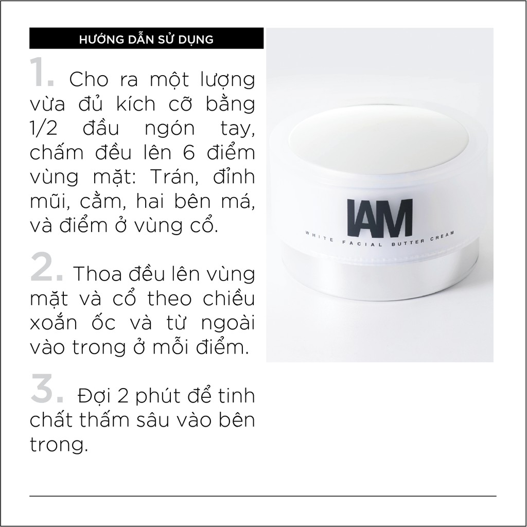 Kem Bơ Dưỡng Trắng & Sáng Da - IAM White Facial Butter Cream - 3G