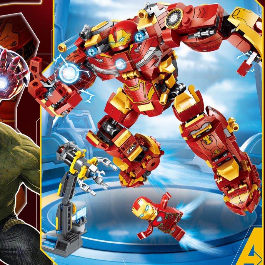 Lego Xếp Hình Ninjago Iron Man ( Người Sắt ) 2018. Gồm 568 chi tiết. Lego Ninjago Lắp Ráp Đồ Chơi Cho Bé.