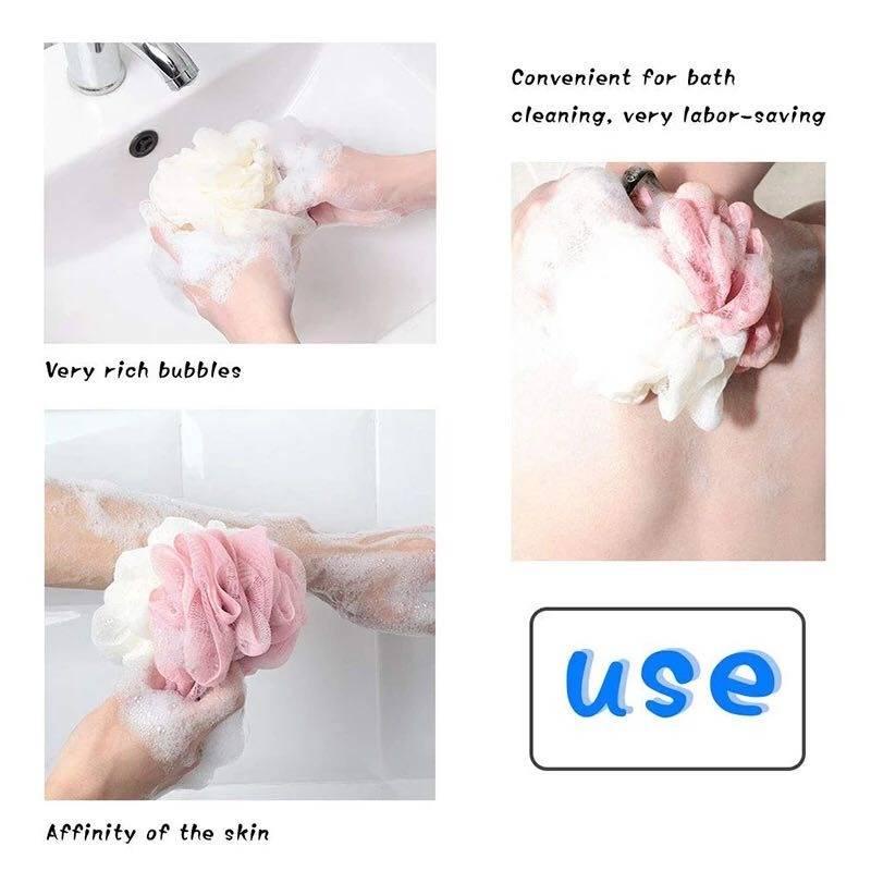 Bông tắm lưới Nylon chà lưng tạo bọt làm sạch cơ thể
