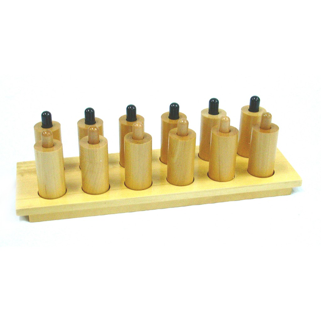 Giáo cụ Montessori - Phân Biệt Áp Lực Bằng Tay - Pressure Cylinders