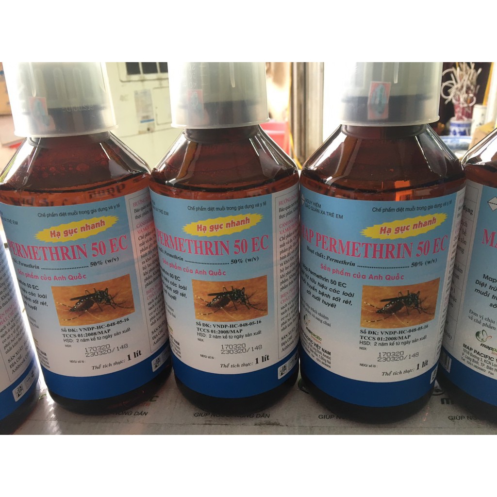 THUỐC DIỆT MUỖI PERMETHRIN 50EC [Chai 1000ML] MAP PACIFIC