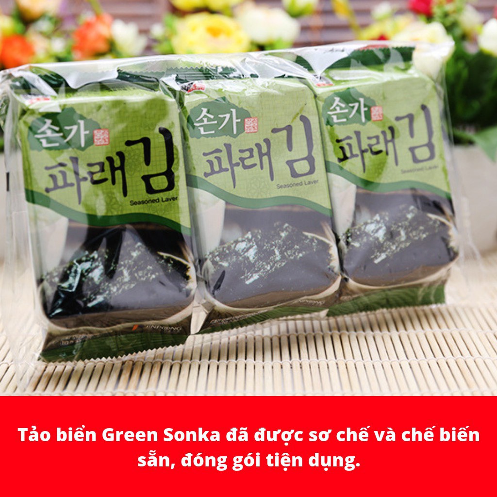 Combo 5 lốc tảo biển Green Sonka (Túi 3 gói x 5g)