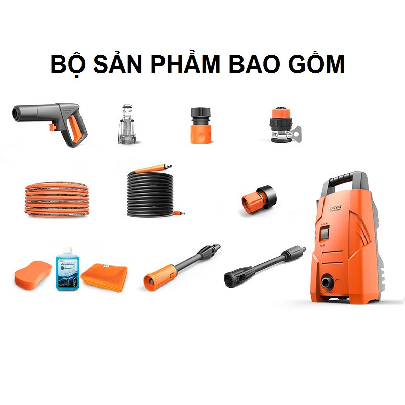 Máy Bơm Phun Rửa Xe Áp Lực Cao Xe Ô Tô Xe Máy YILI - YLQ3721C-90A